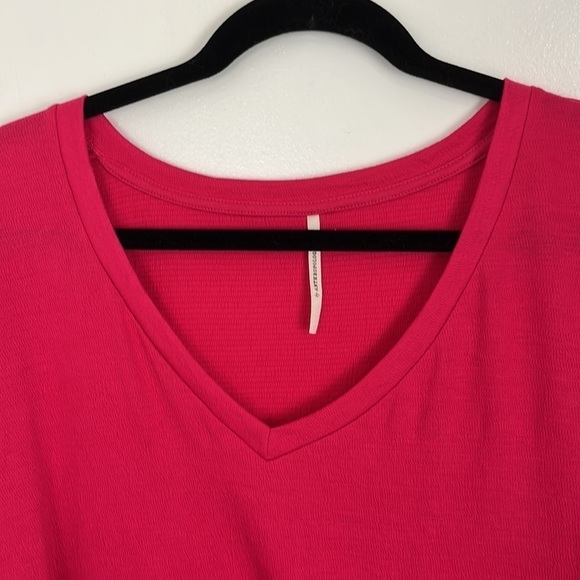 Anthropologie Pink V-Neck Loose Top - Picture 4 of 6